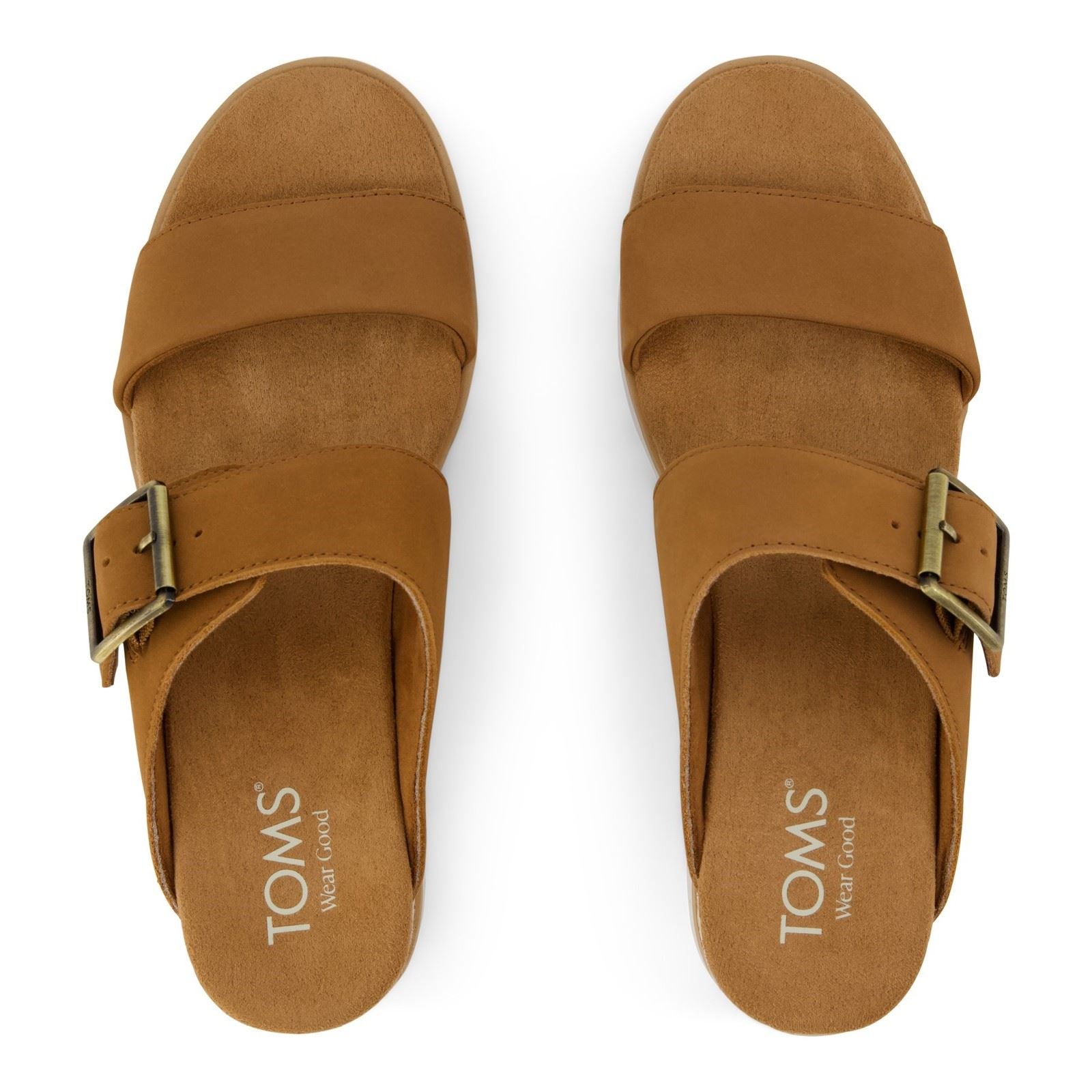 TOMS Diana Sandales En Cuir Pour Femmes Brown Sugar