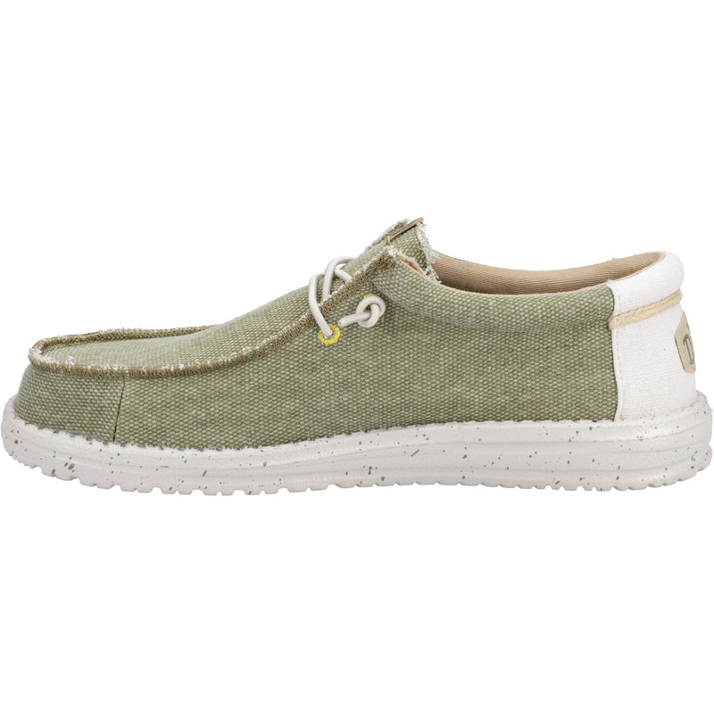 HEYDUDE Wally Coastline Chaussures Bateau Pour Homme En Tissu Olive