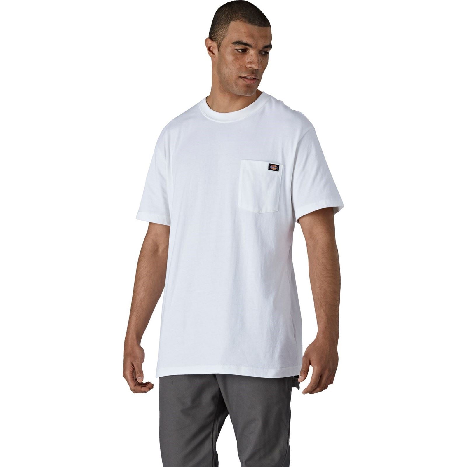 Dickies Short Sleeve T-Shirts Blancs En Coton Pour Hommes