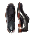 Ben Sherman Archie Brogue Chaussures En Cuir Noir À Lacets Pour Hommes