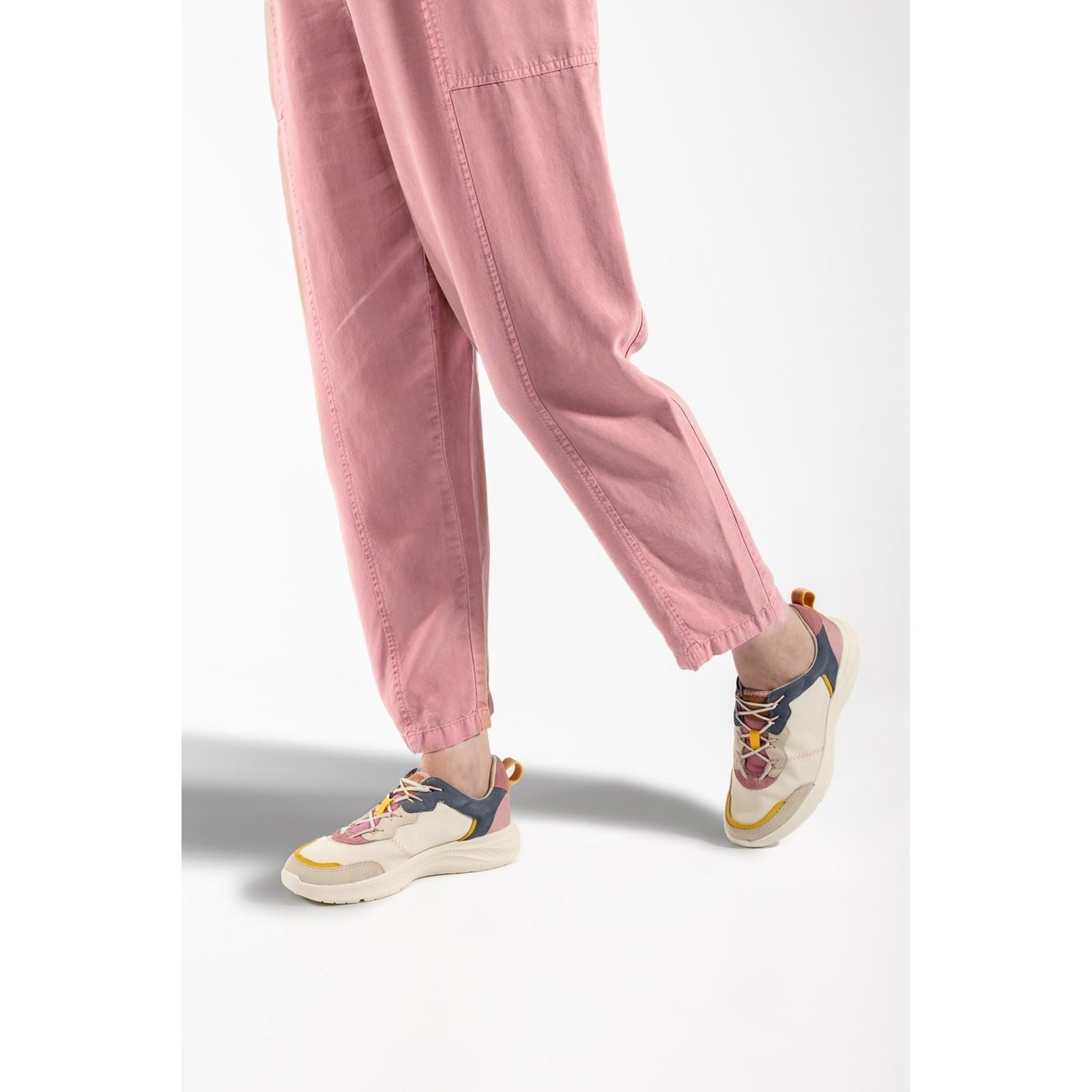 Hush Puppies Elevate Bungee Baskets En Cuir Pour Femme, Bleu Marine/Rose