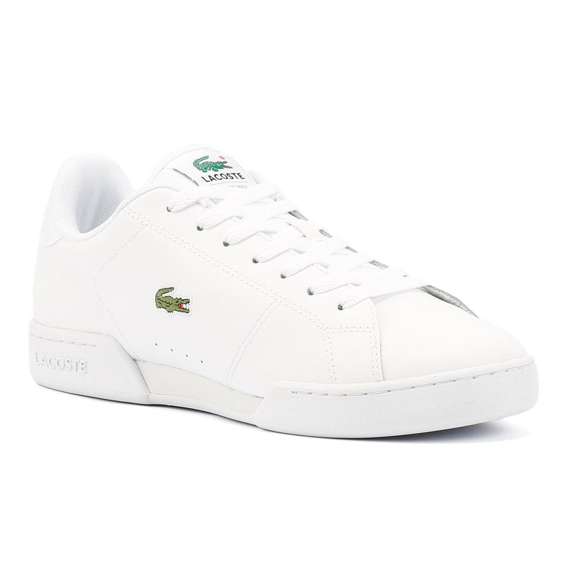 Lacoste Carnaby Cup Baskets Blanches En Cuir Pour Hommes