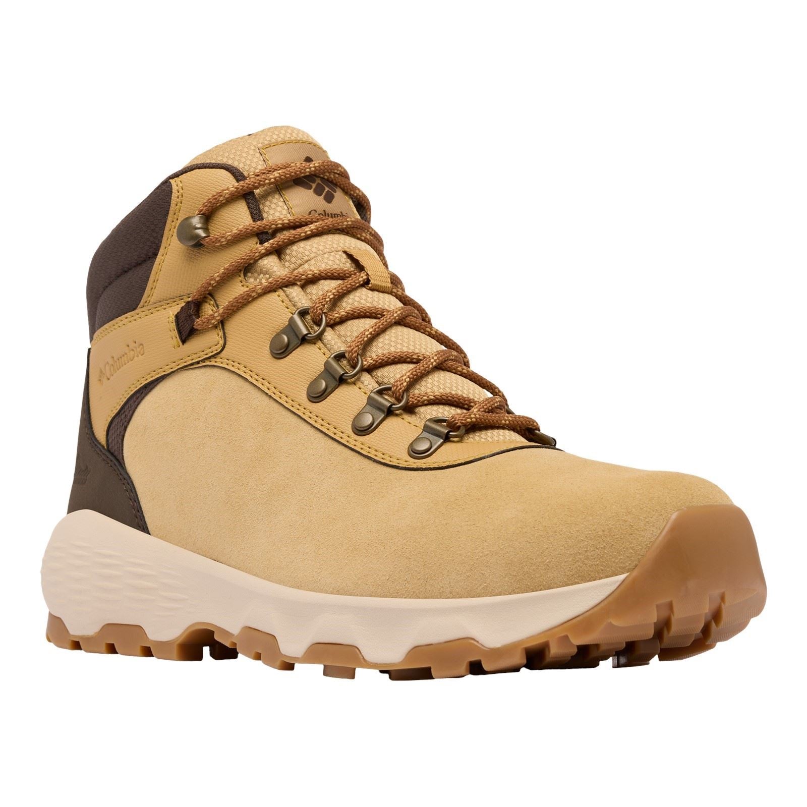 Columbia Newton Wander Bottes De Randonnée En Cuir Suédé Pour Hommes Curry/Cordovan