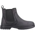 Hush Puppies Jamie Bottes En Cuir Noires Pour Hommes