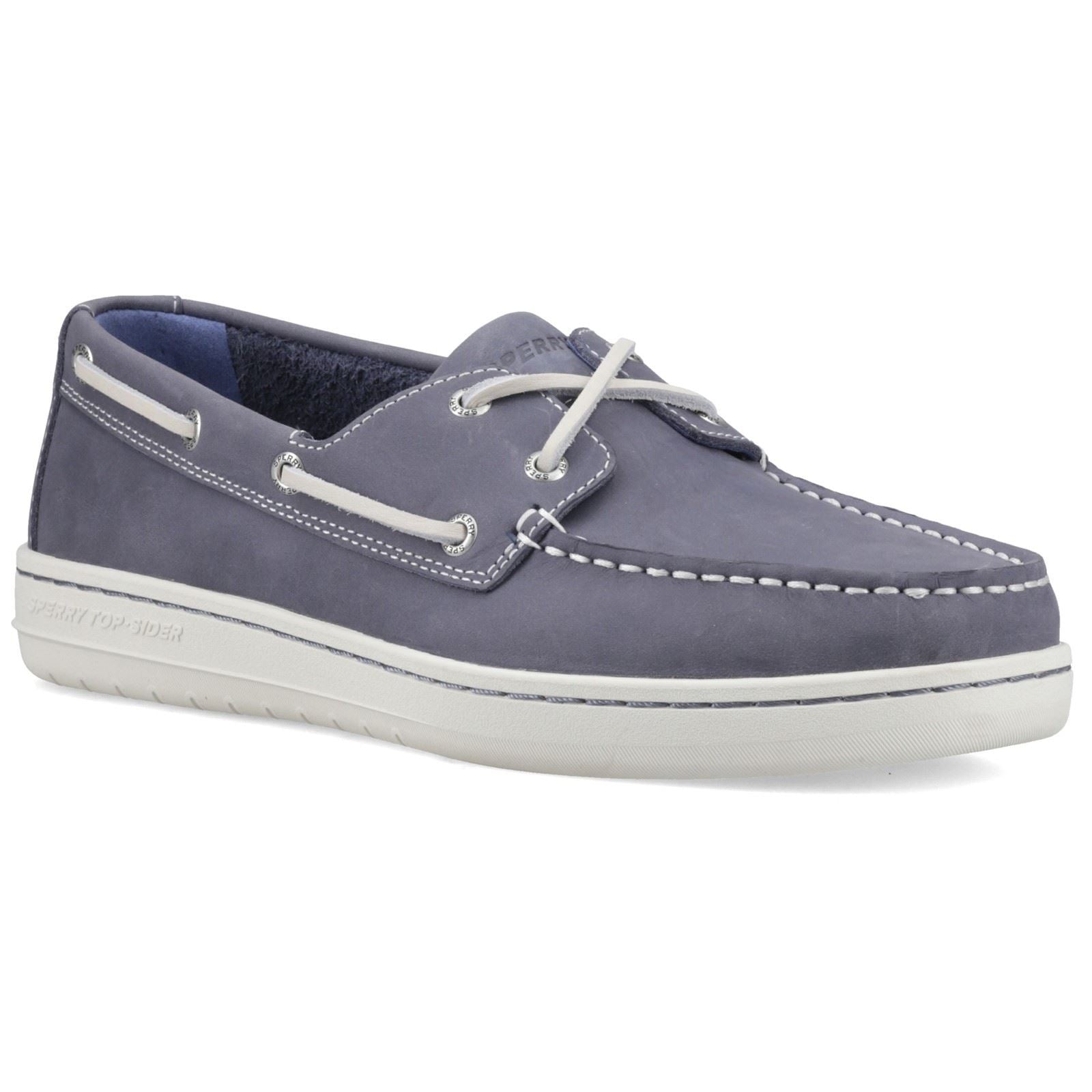 Sperry Strake 2-Eye Boat Chaussures De Bateau Pour Hommes En Cuir Navy