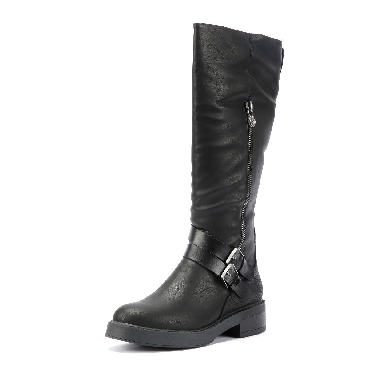 Blowfish Malibu Virtue 2 Bottes noires pour femmes en similicuir.