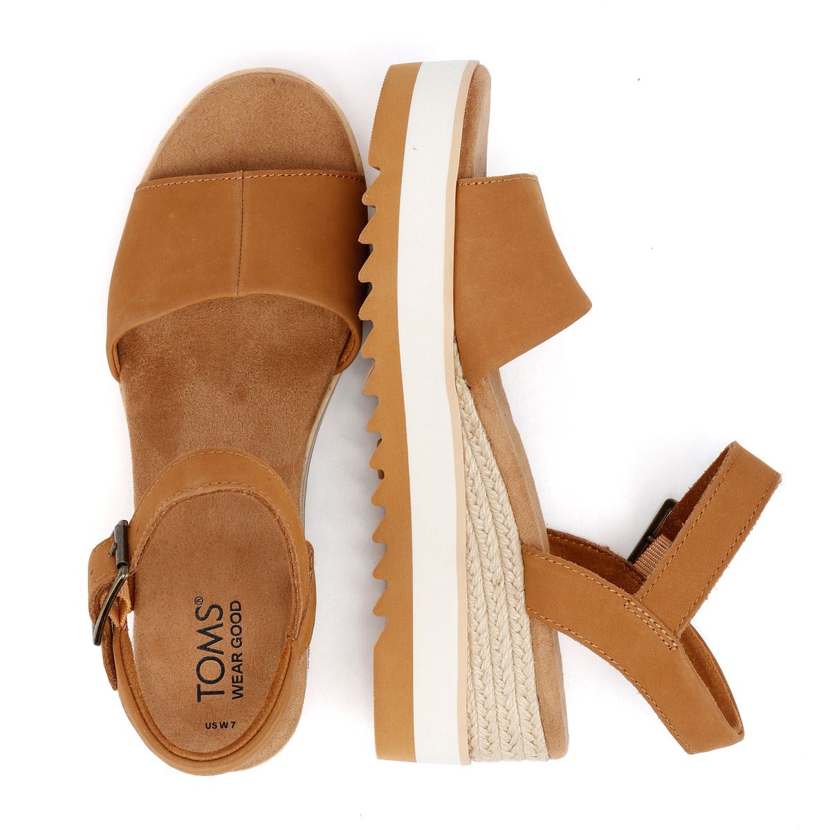 TOMS Diana Escarpins Compensés Pour Femmes En Cuir Marron
