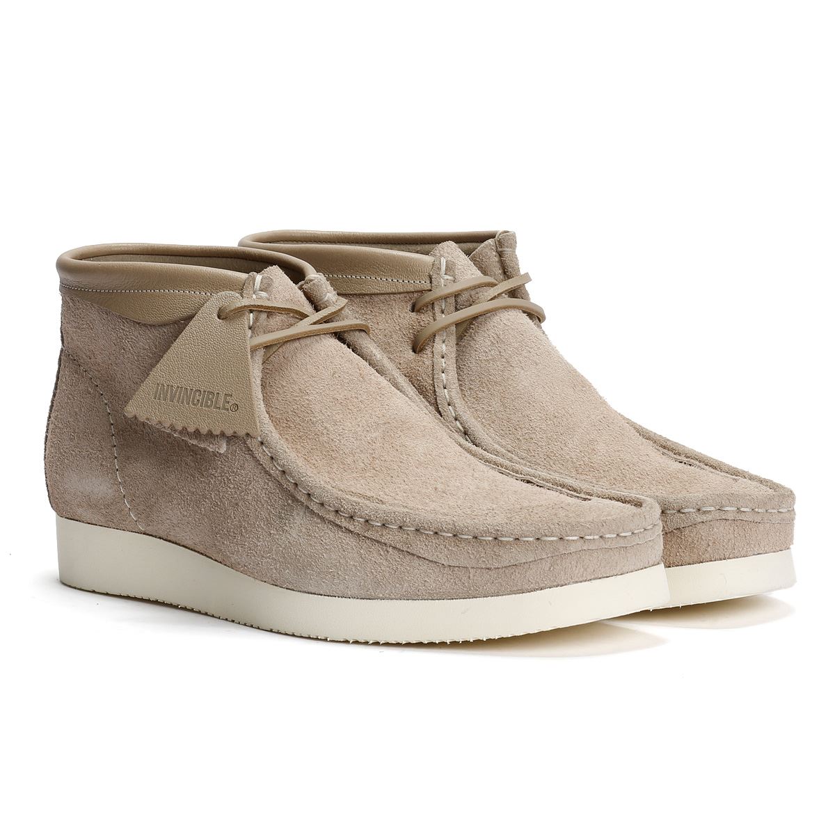 Clarks Originals Wallabee Combi Bottes Grises Pour Homme En Suède