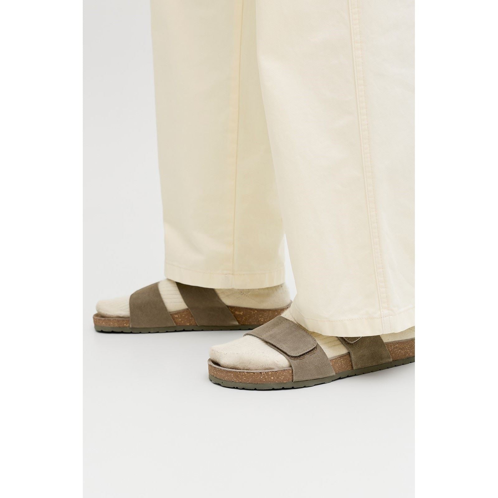 Jack & Jones Malta Sandales Martini Olive Pour Hommes Suede