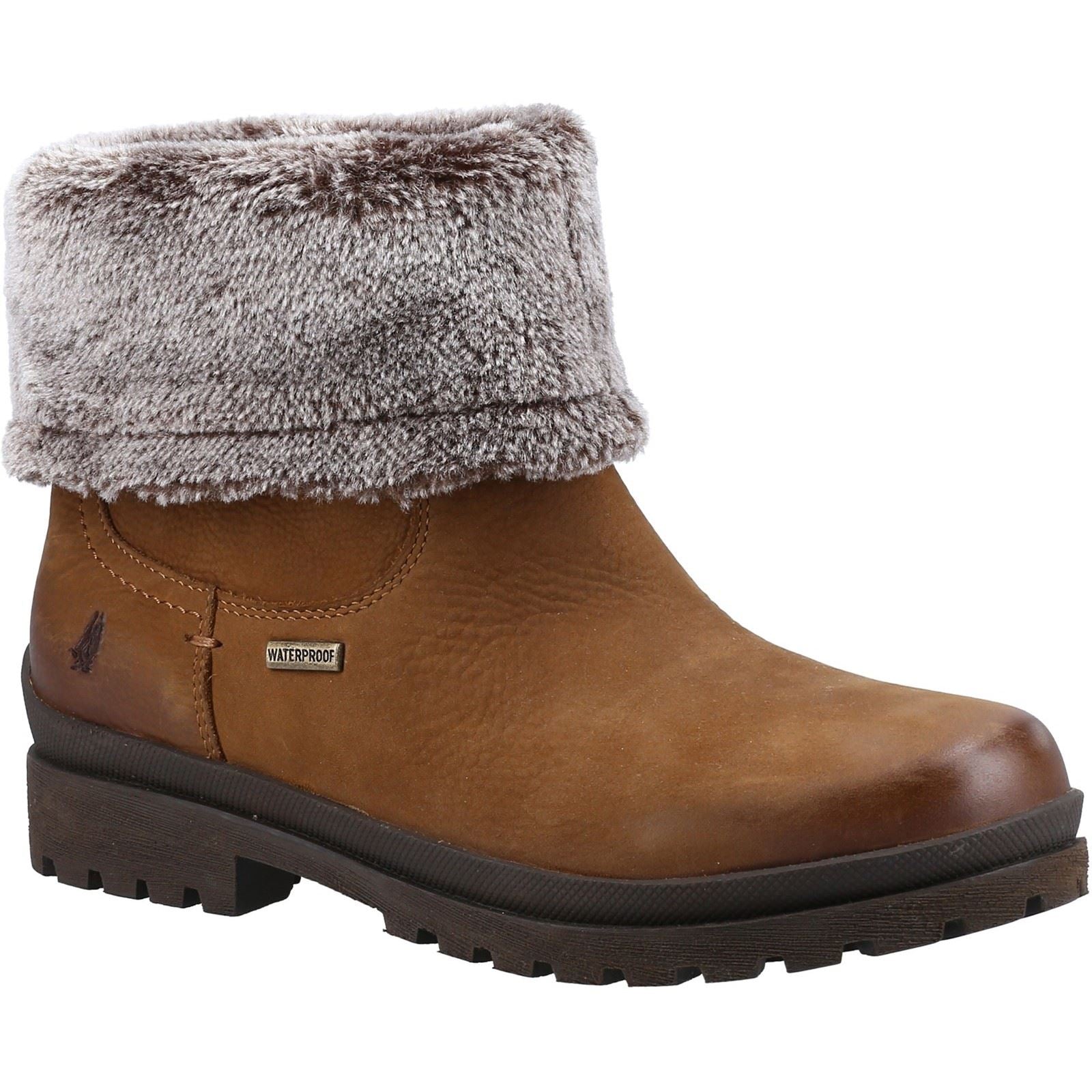 Hush Puppies Alice Bottes En Cuir Pour Femmes Couleur Chameau