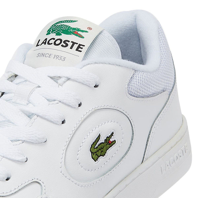 Lacoste Baskets Blanches En Cuir Pour Hommes