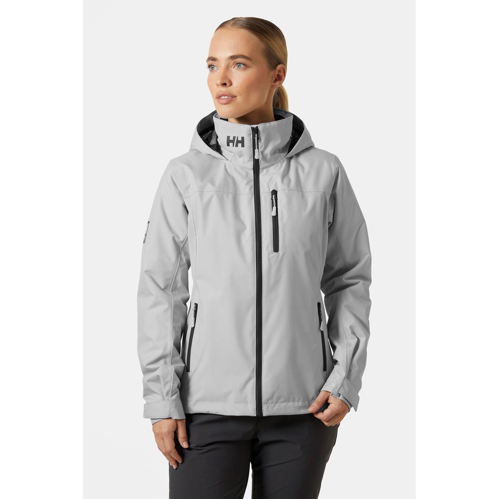Helly Hansen Sport Crew Hooded Midlayer Sailing 2.0 Veste De Navigation Grise Pour Femmes