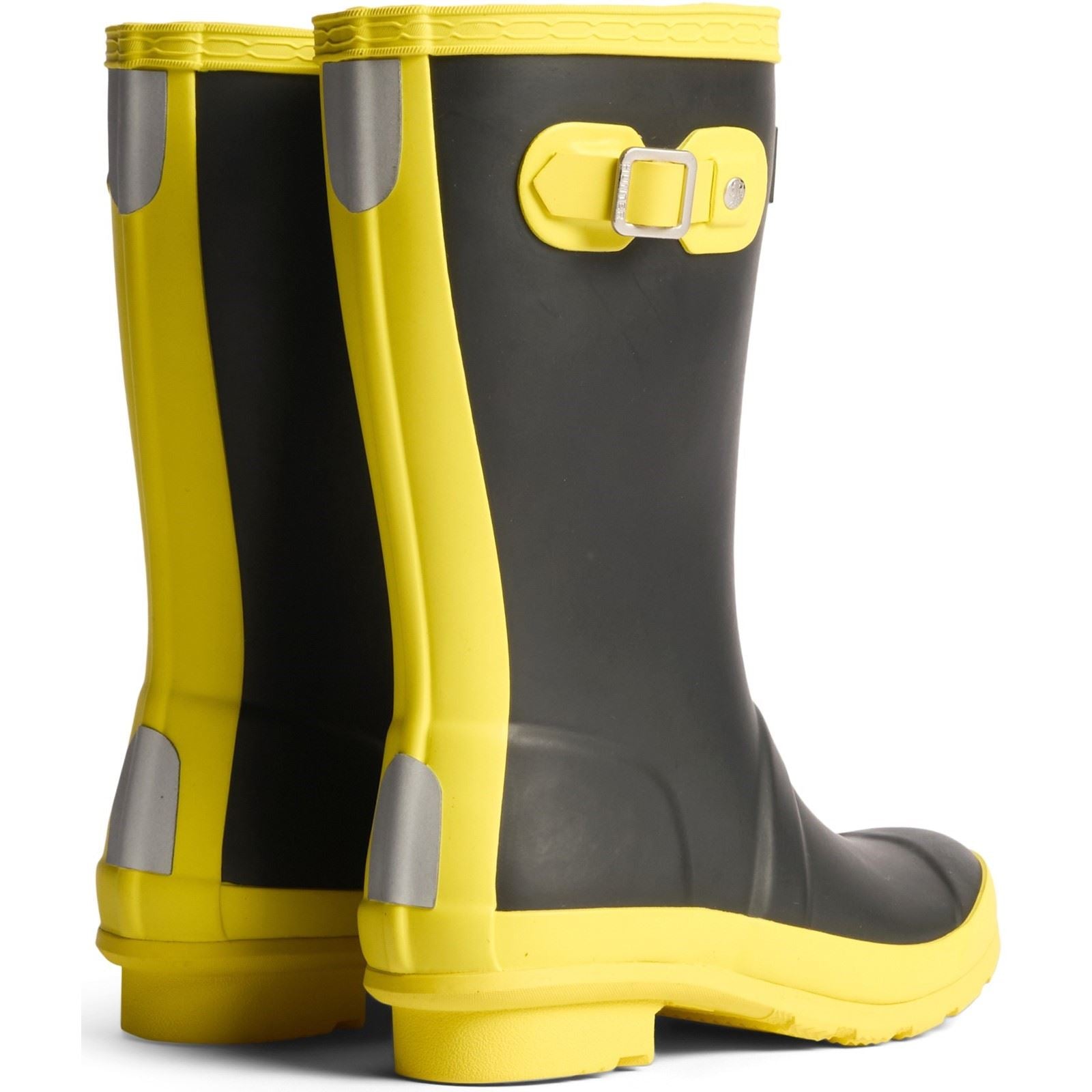 Hunter Junior Originals Bottes En Caoutchouc Unisexes Noires/Jaunes Lumineuses Pour Enfants
