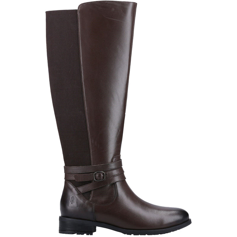 Hush Puppies Vanessa Bottes Hautes Marron À Talons Pour Femme En Cuir
