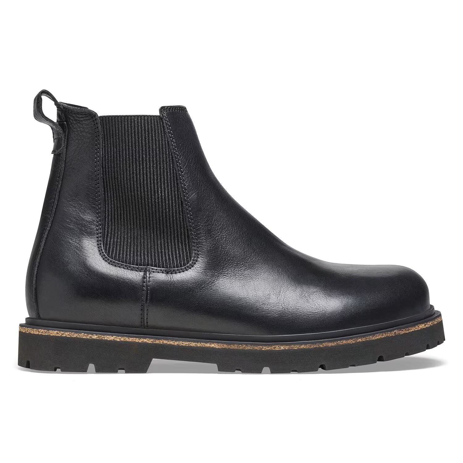 Birkenstock Highwood Chelsea Bottes Noires En Cuir Pour Hommes