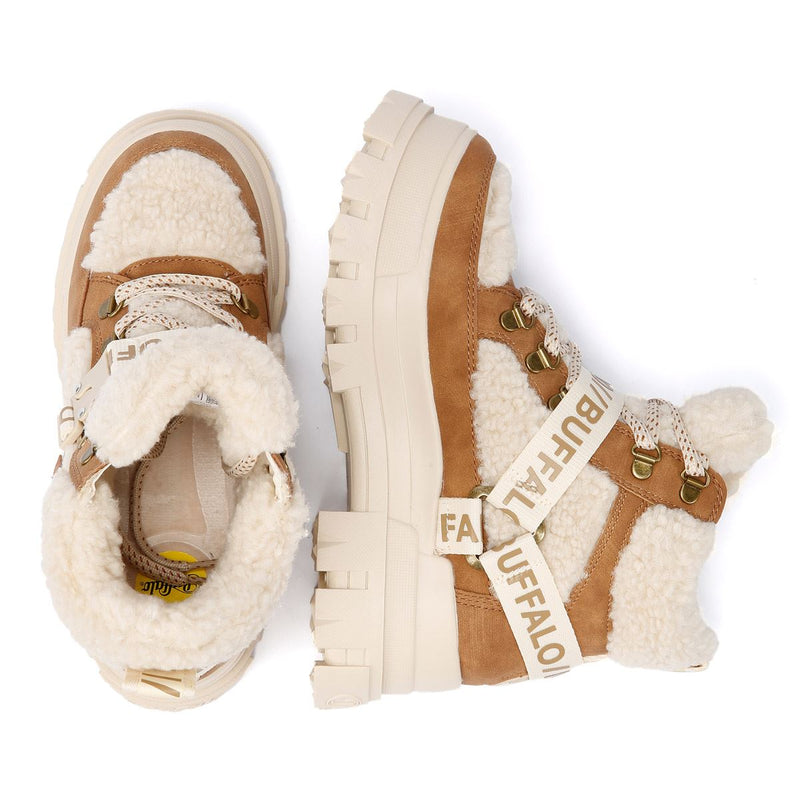 Buffalo Aspha Com Mid Warm Bottes Beige Pour Femmes