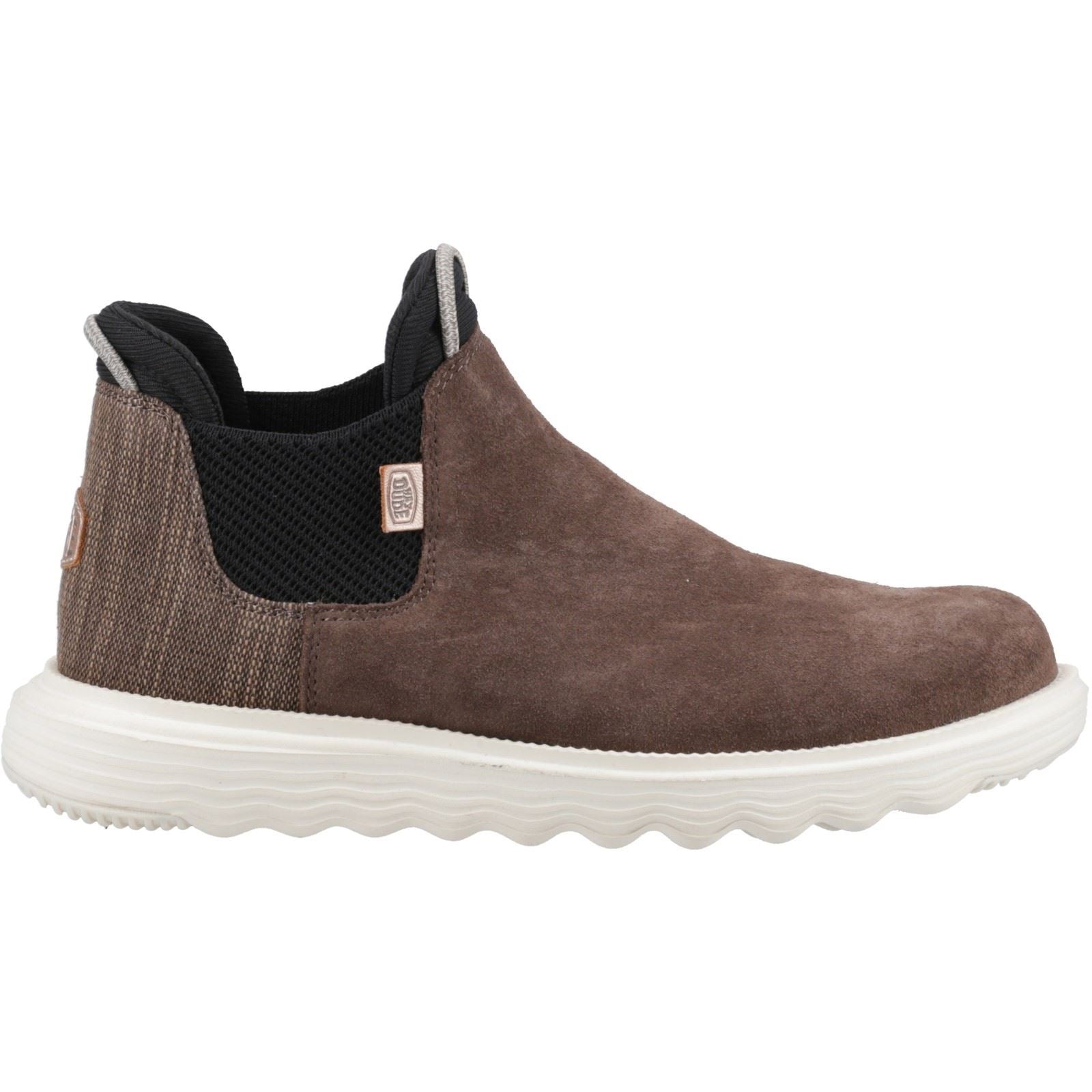 HEYDUDE Branson Bottes En Cuir Pour Femmes Couleur Café
