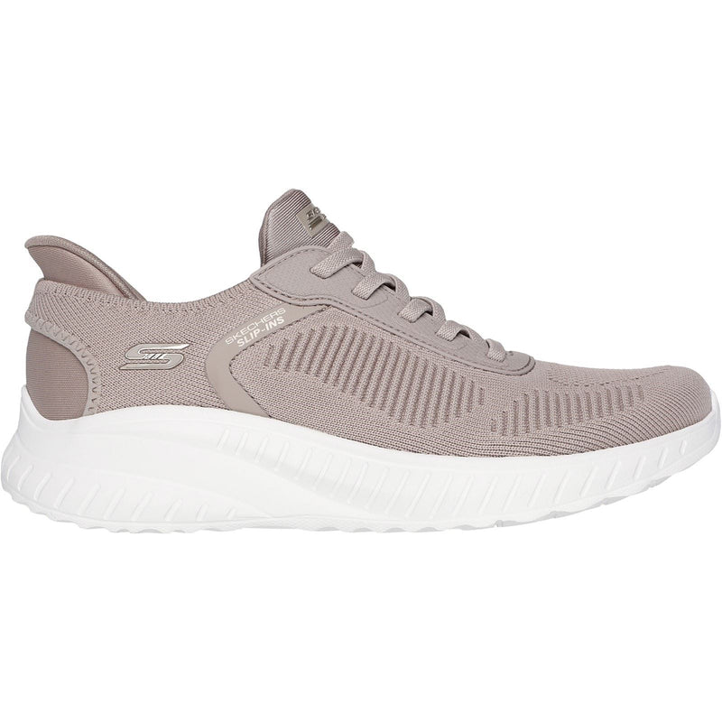 Skechers BOBS Sport Squad Chaos Baskets Pour Femmes En Textile Taupe