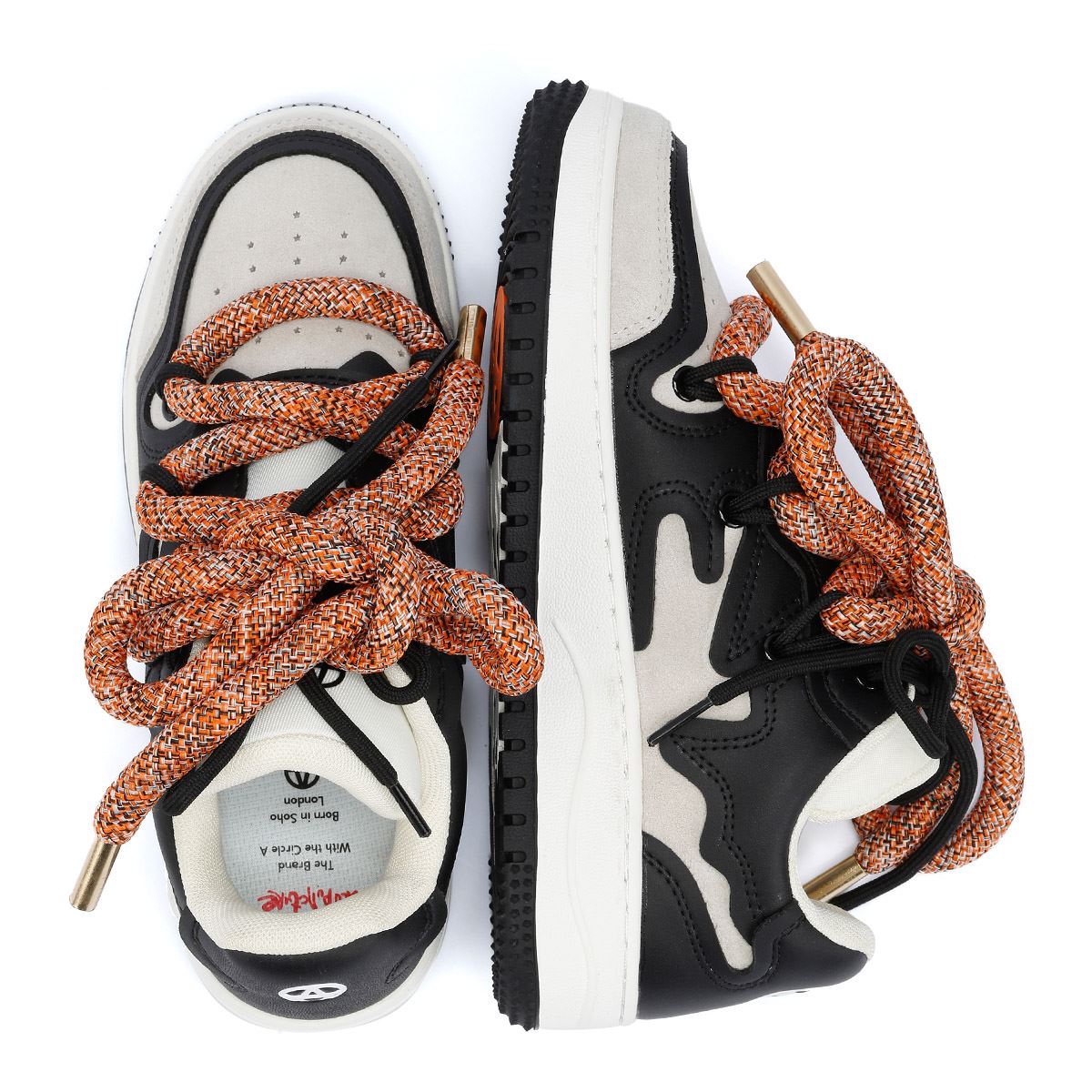 Acupuncture Acu Fat Laces Baskets En Daim Noires/Blanches