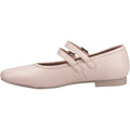 Hush Puppies Nancy Mary Jane Flâneurs Plats En Cuir Pour Femmes En Rose Pâle