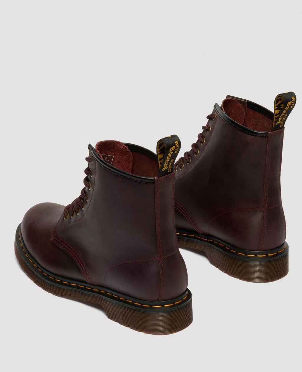 Dr. Martens 1460 Crazy Horse Bottes Rouges En Cuir