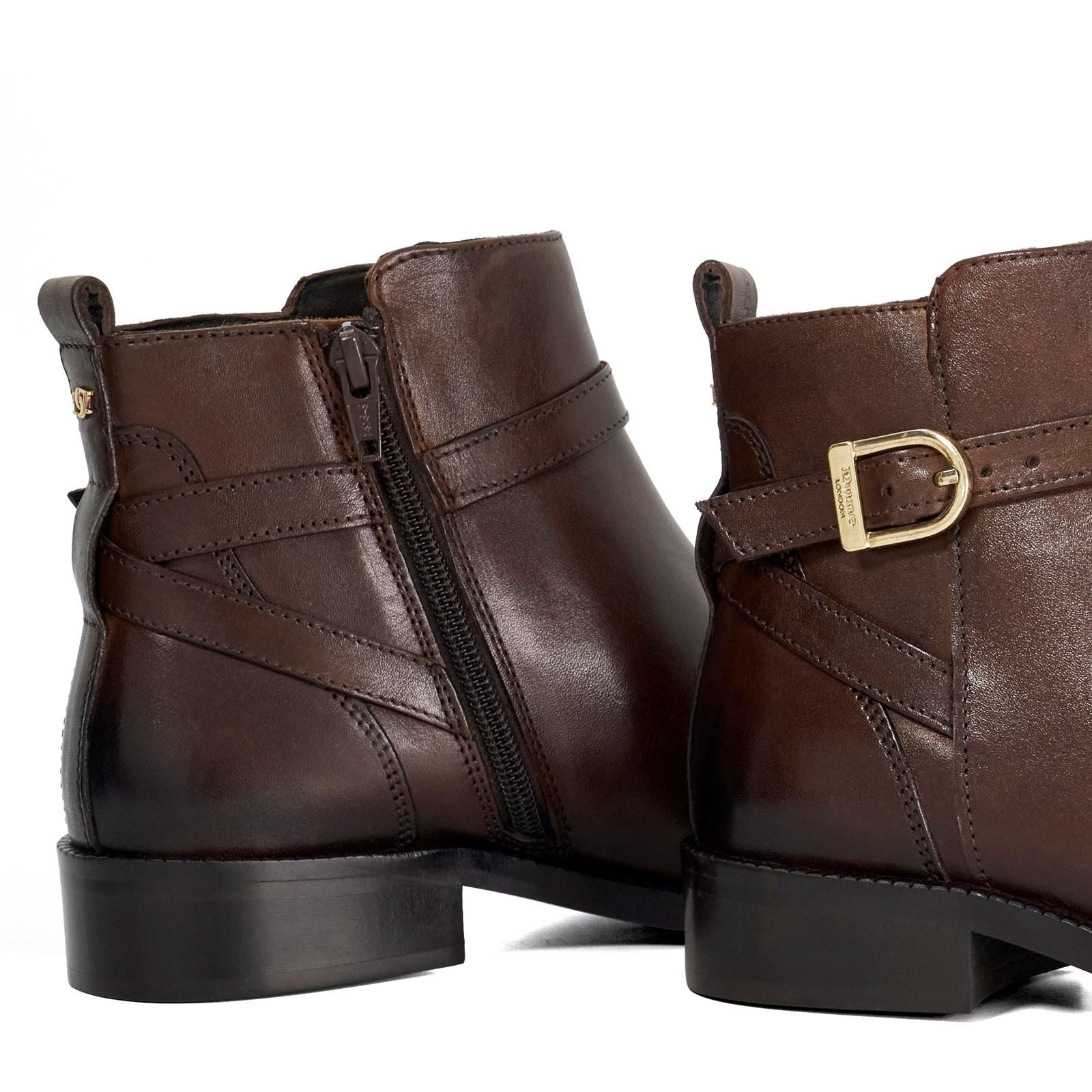 Dune Pemma Bottes En Cuir Pour Femmes Marron