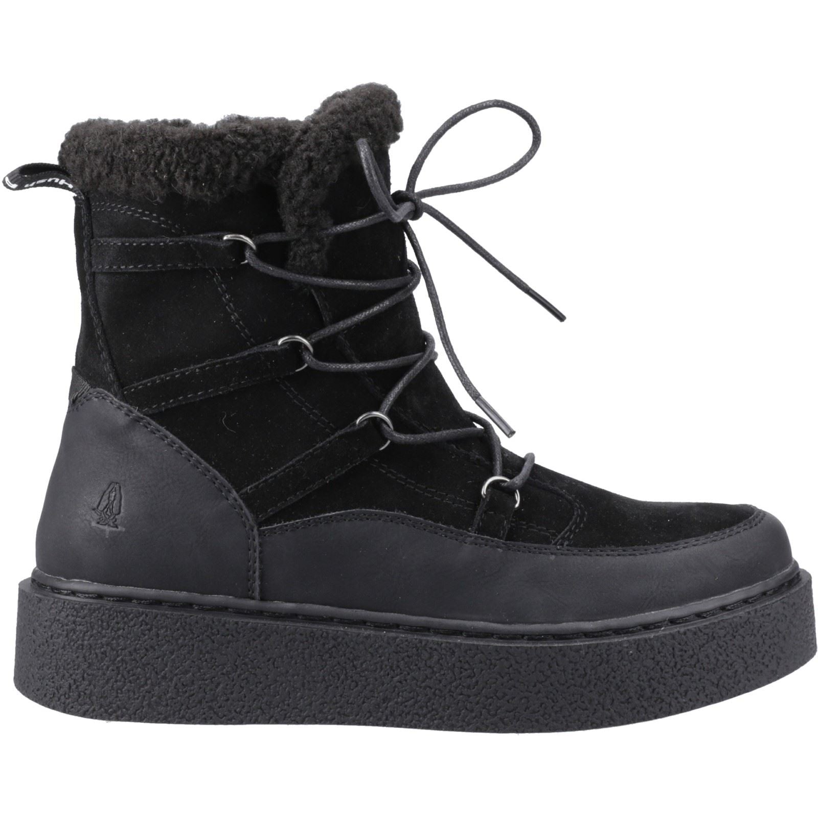Hush Puppies Bronte Femmes Suède Bottes Mi-mollet Hiver Noires