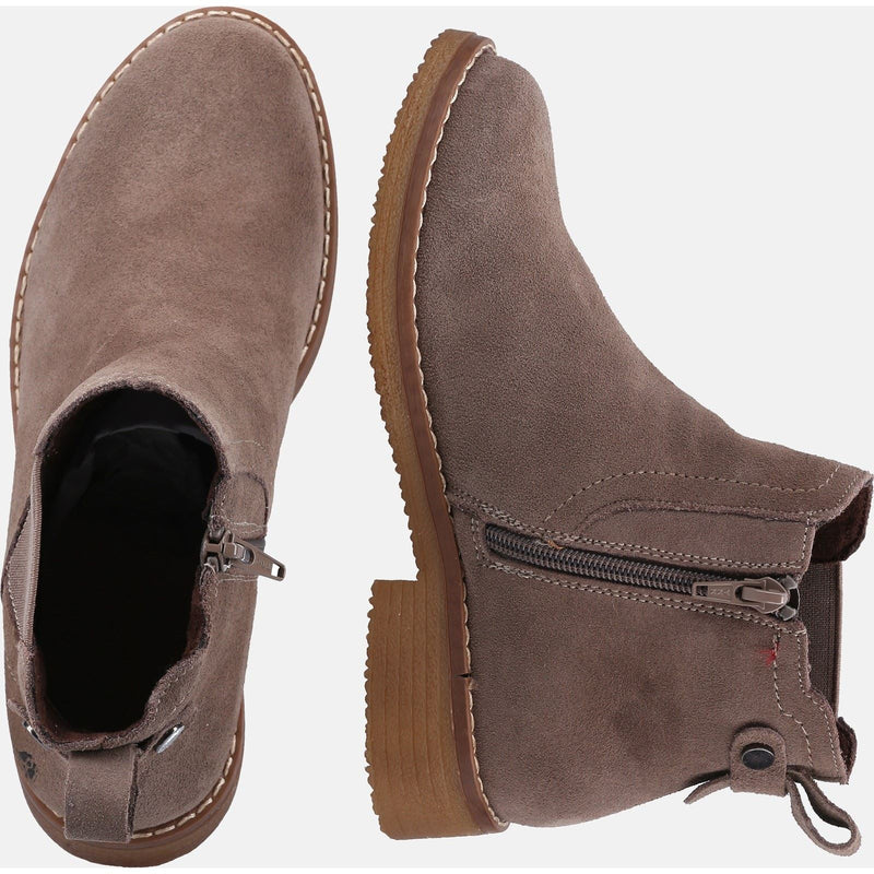 Hush Puppies Maddy Bottes Grises En Daim Pour Femmes