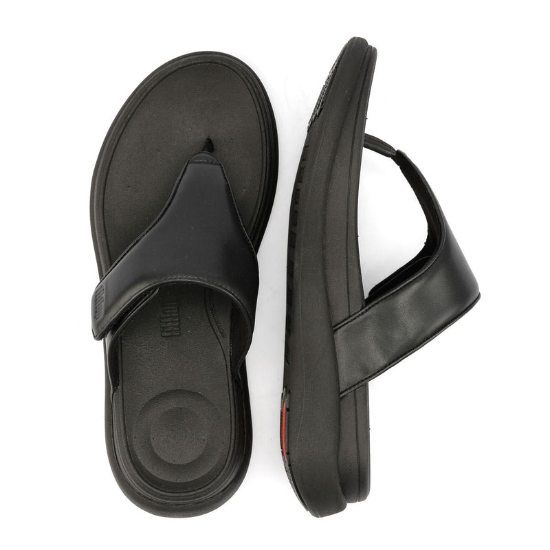 FitFlop F-Mode Go Adjustable Flatform Sandales Noires Pour Femmes