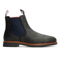 Ben Sherman Walker Chelsea Bottes Noires En Cuir Pour Hommes