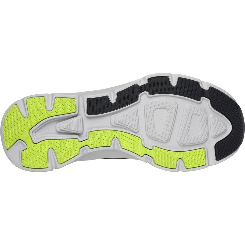 Skechers D'Lux Walker 2.0 Baskets Pour Hommes En Synthétique Noir Et Vert Citron