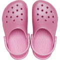 Crocs Classic Glitter Mocassins En Tweed Rose Brillant En Thermoplastique