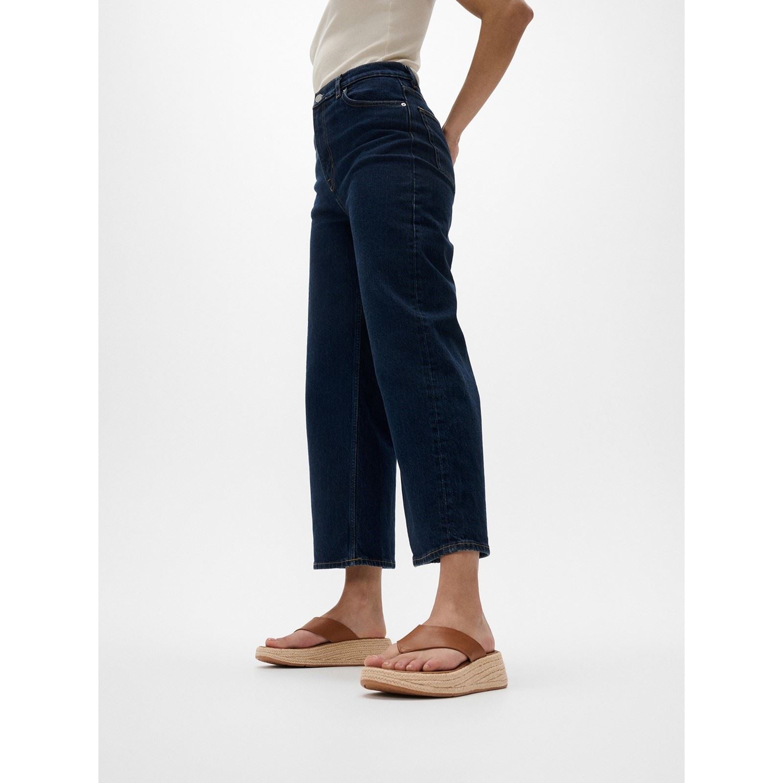 Fitflop F-Mode Toe Post Espadrille Sandales En Cuir Pour Femmes Couleur Brun Foncé