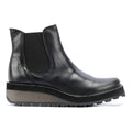 Fly London Huud Bottes Noires En Cuir Pour Femmes
