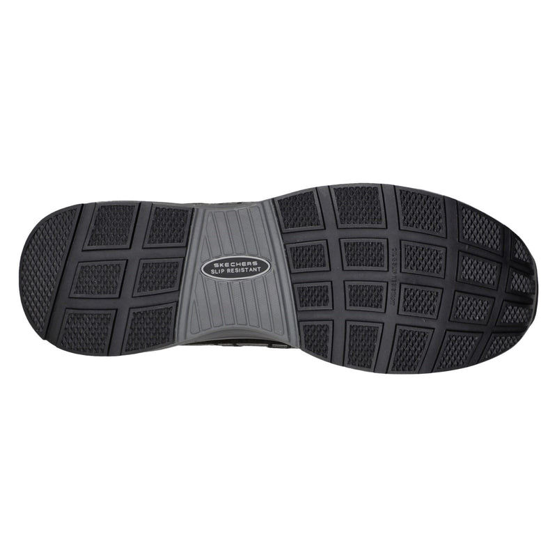 Skechers Workwear Malad II Baskets De Sécurité Noires Pour Hommes En Textile