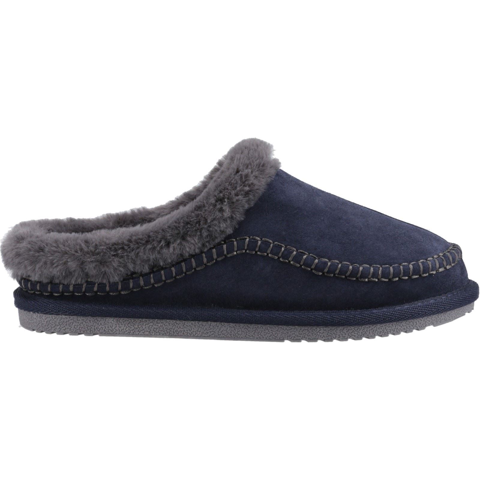 Hush Puppies Anika Chaussons Pour Femme En Suède Marine