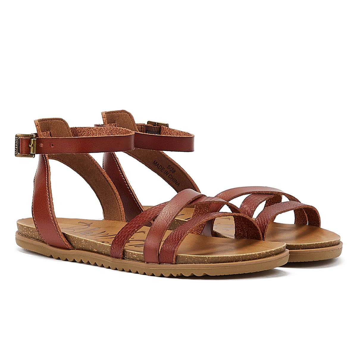 Blowfish Malibu Maylie Wood Dyecut Sandales pour femmes Marron