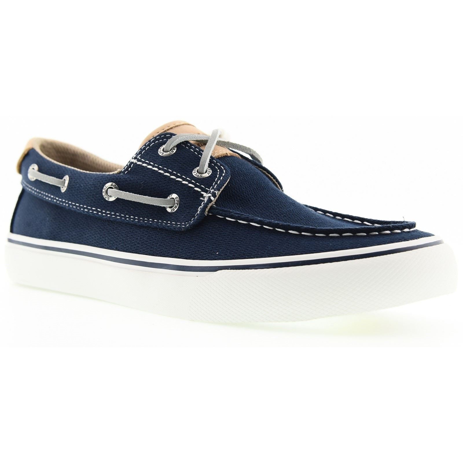 Sperry Helm 2-Eye Chaussures Bateau En Textile Pour Hommes, Bleu Marine