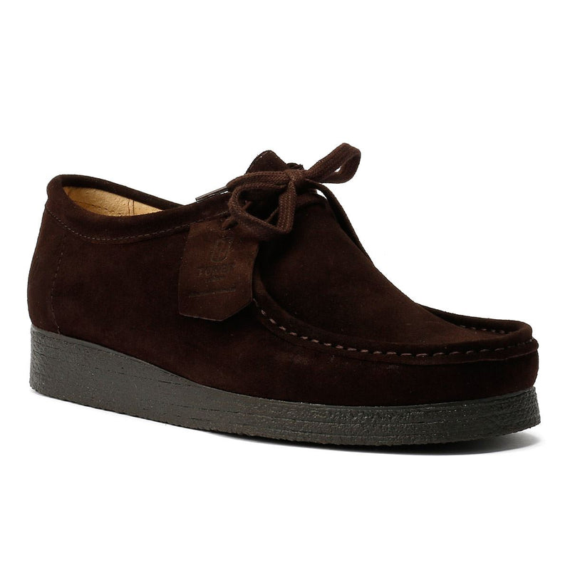 Tower London Apache Chaussures Homme En Daim Marron À Lacets