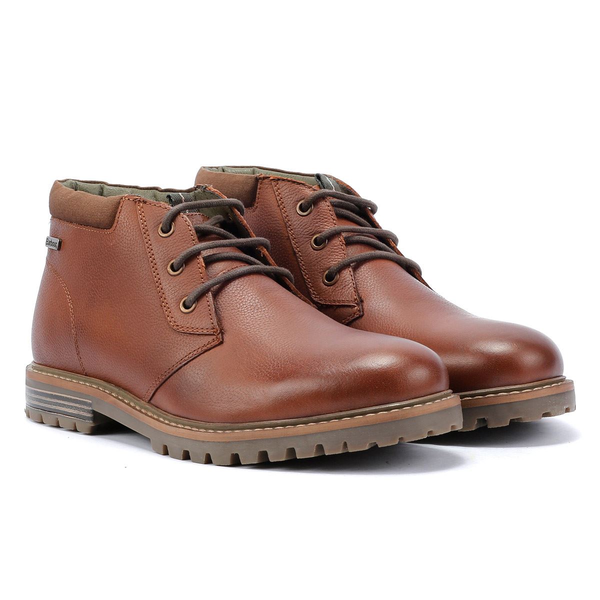 Barbour Boulder Bottes Hommes En Cuir Marron
