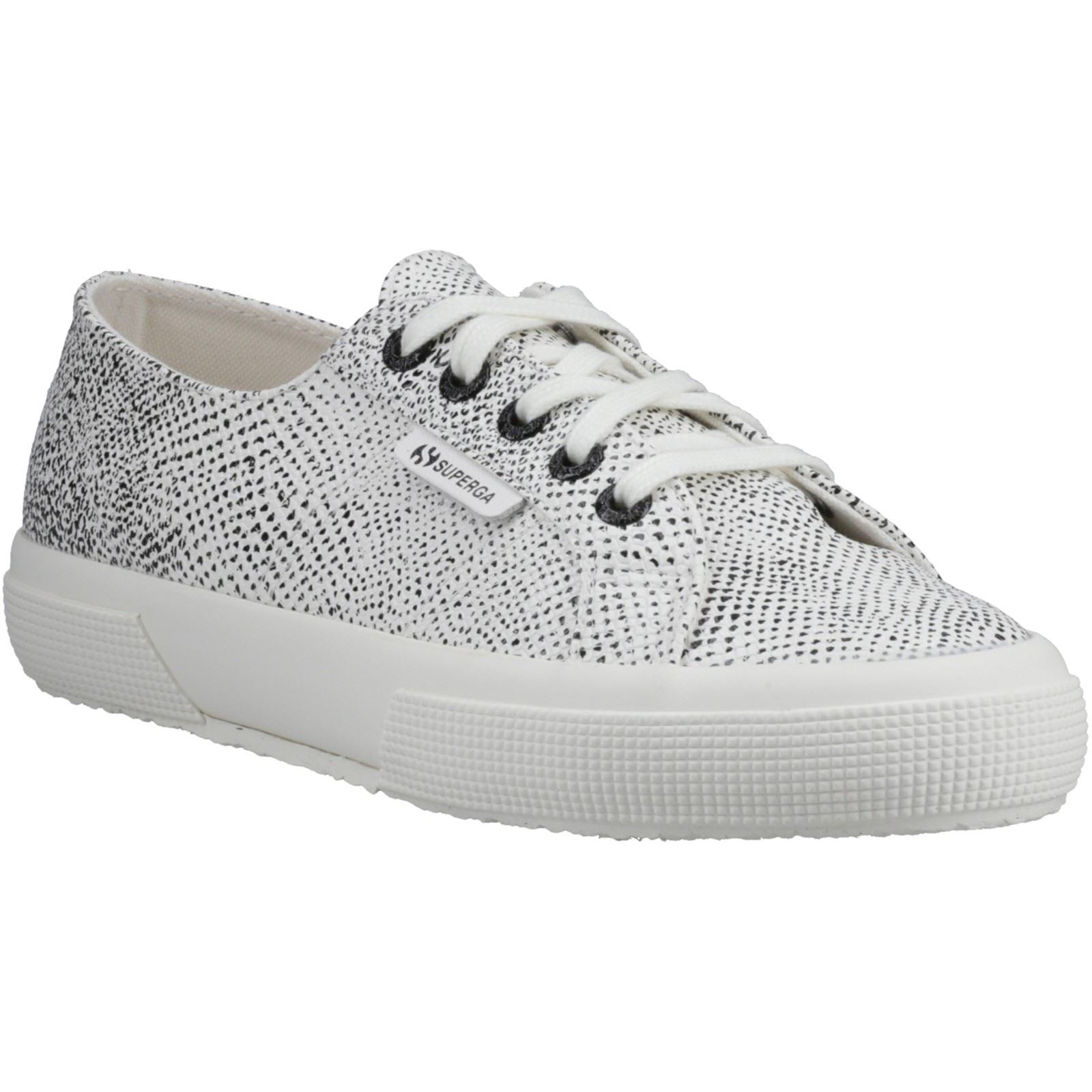Superga 2730 Micro Faux Snake Sneakers Femme En Simili Cuir Blanc Avorio/Serpent Noir