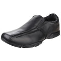 Hush Puppies Bespoke Senior Chaussures Noires Pour Garçons En Cuir