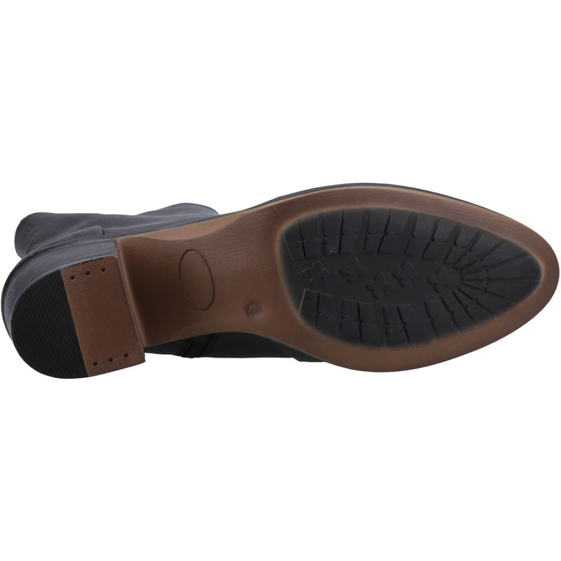 Hush Puppies Winona Bottes Noires En Cuir Pour Femmes