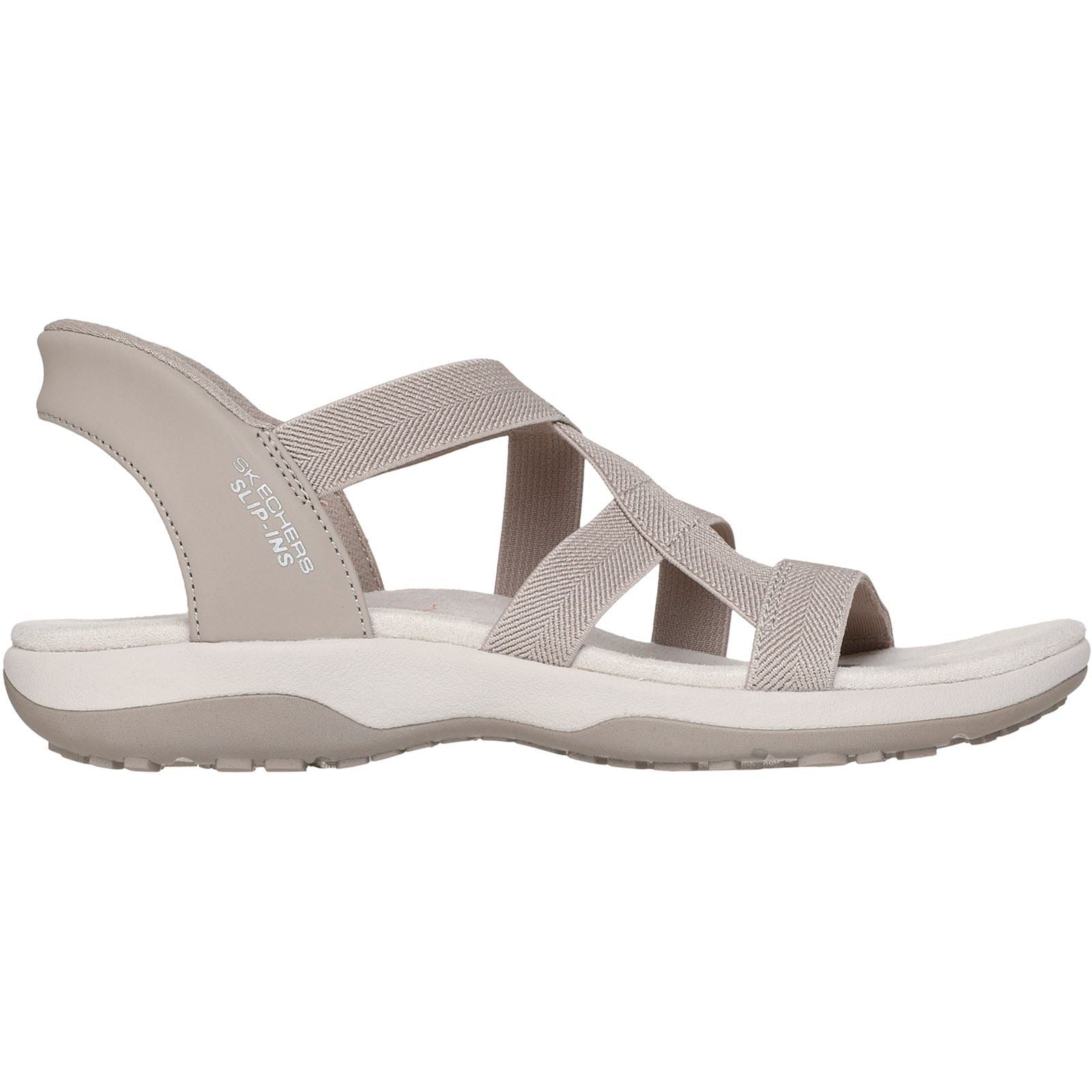 Skechers Reggae Slim - Stretch Flex Sandales Taupe Pour Femmes