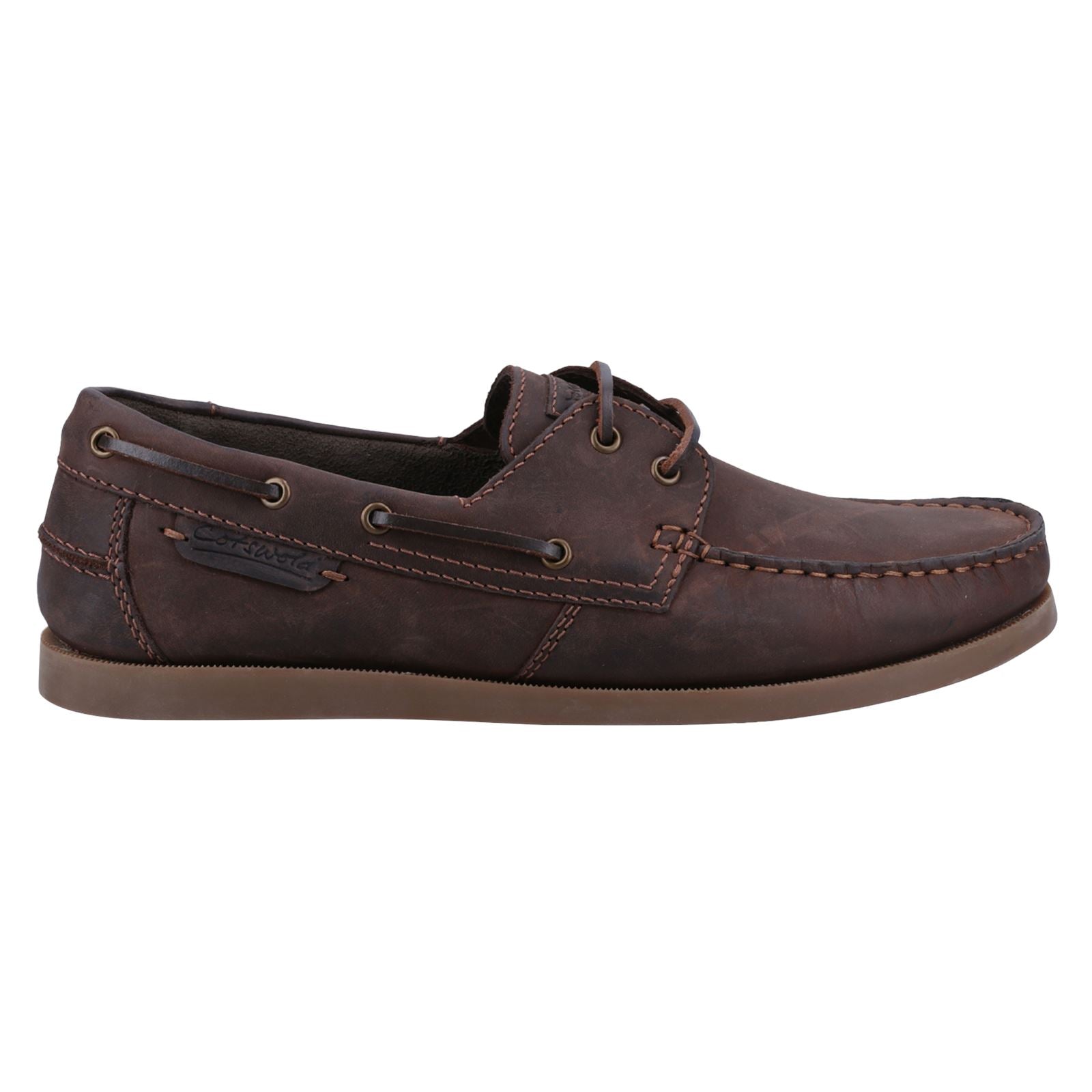 Cotswold Waterlane Chaussures Bateau En Cuir Marron Pour Femmes