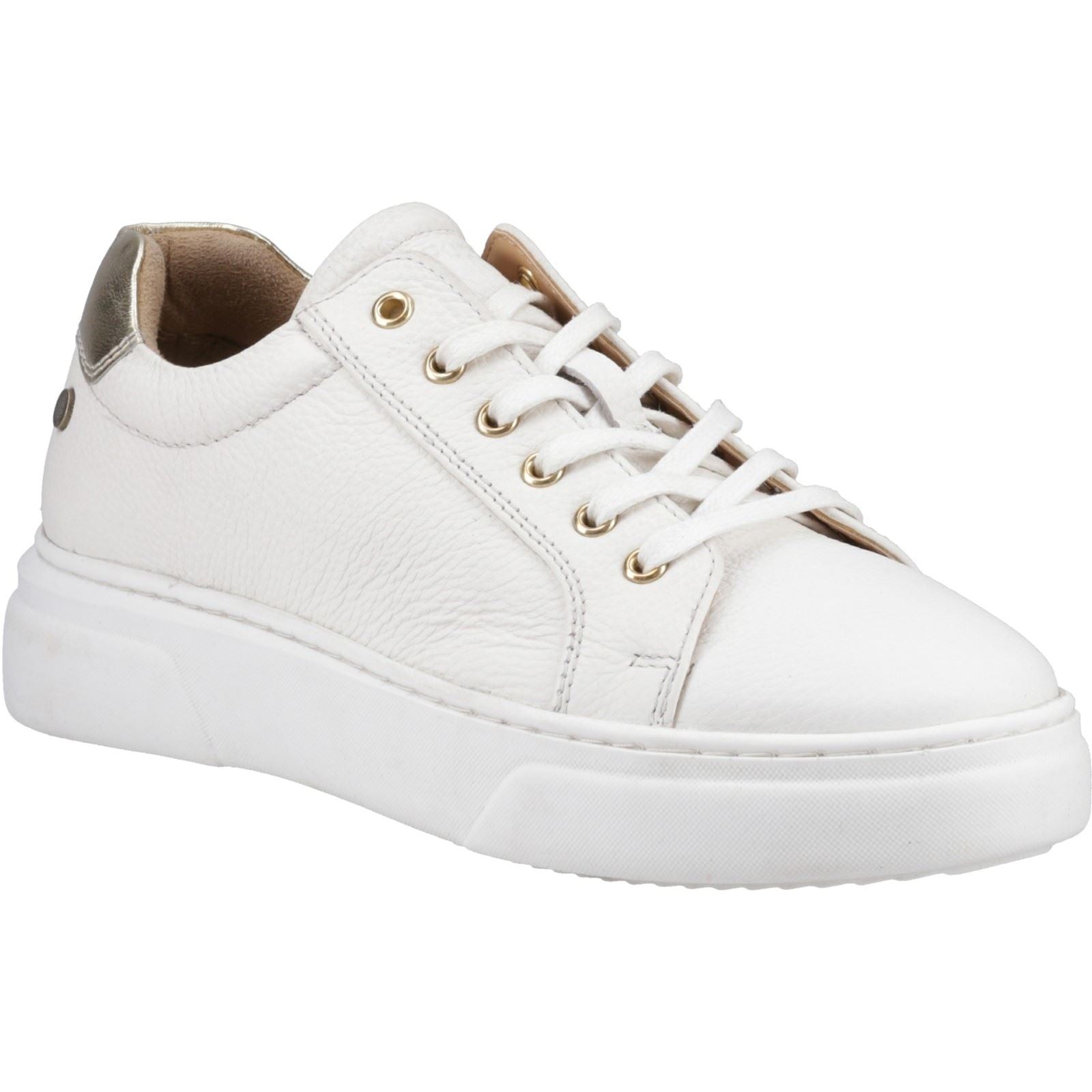 Hush Puppies Kathryn Baskets Blanches En Cuir Pour Femmes