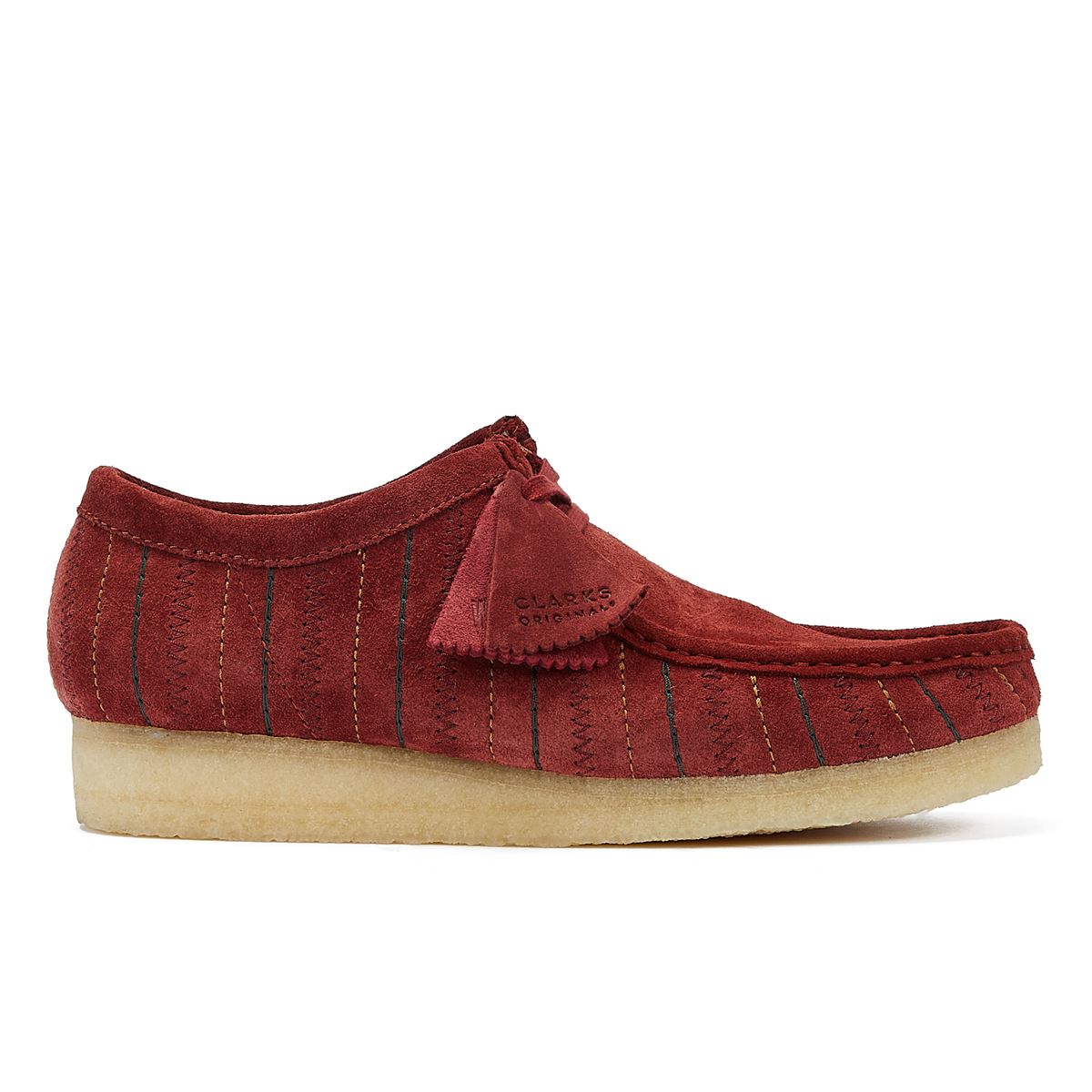 Clarks Originals Chaussures À Lacets Pour Hommes En Cuir Bordeaux Originals Wallabee.