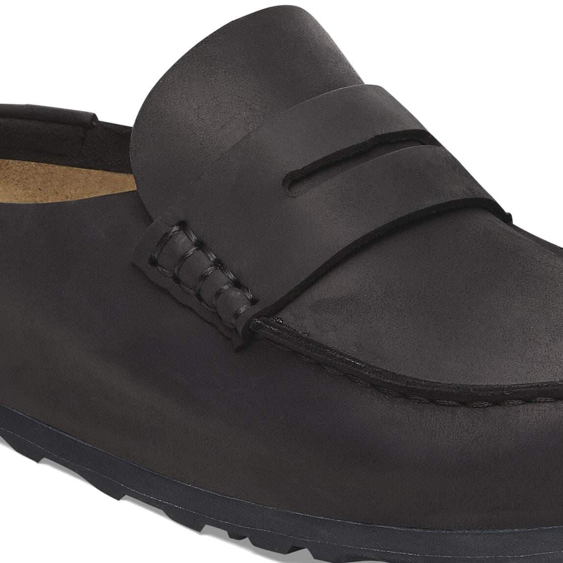 Birkenstock Naples Sabots En Cuir Noirs