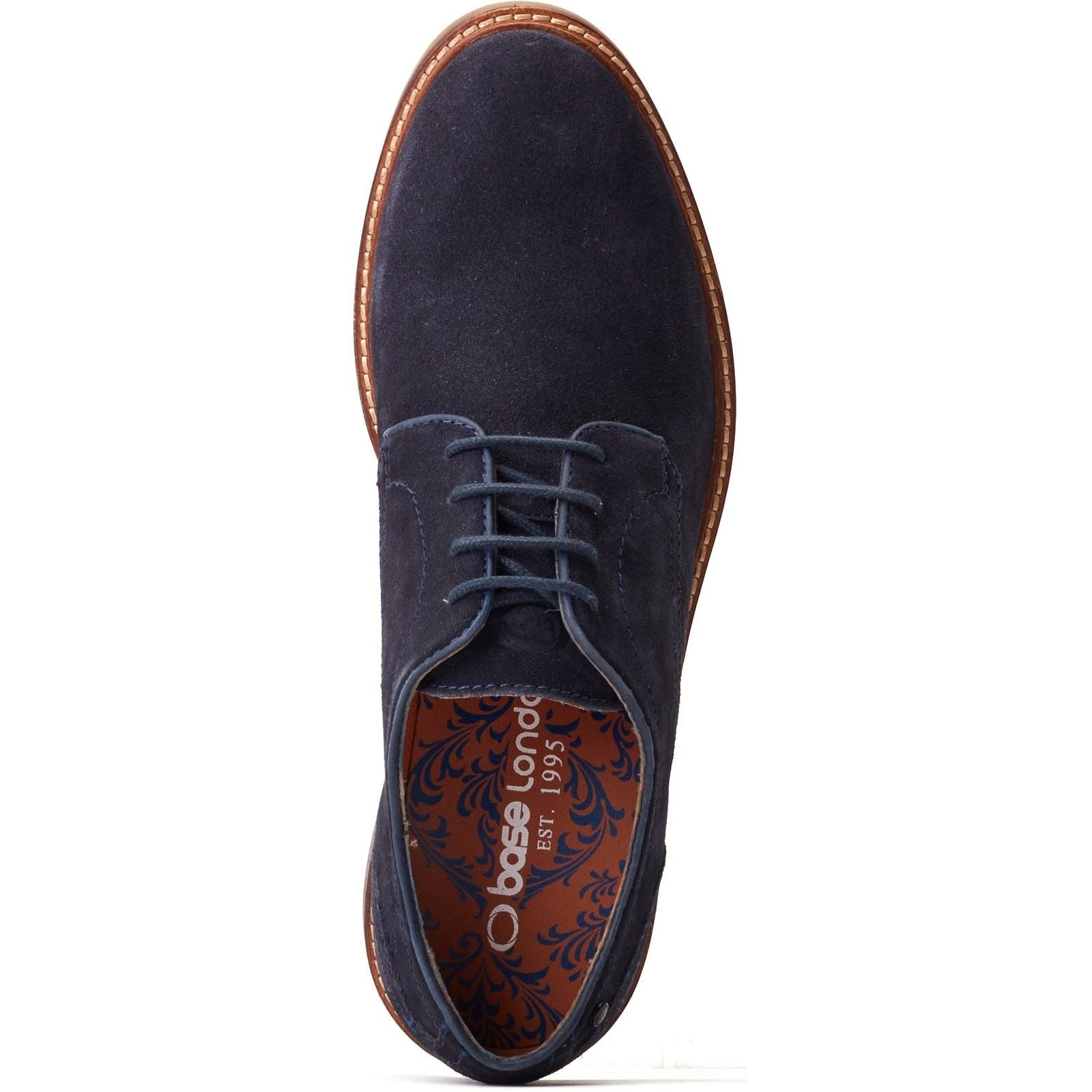 Base London Mawley Chaussures Oxford En Cuir Pour Homme, Couleur Bleu Marine
