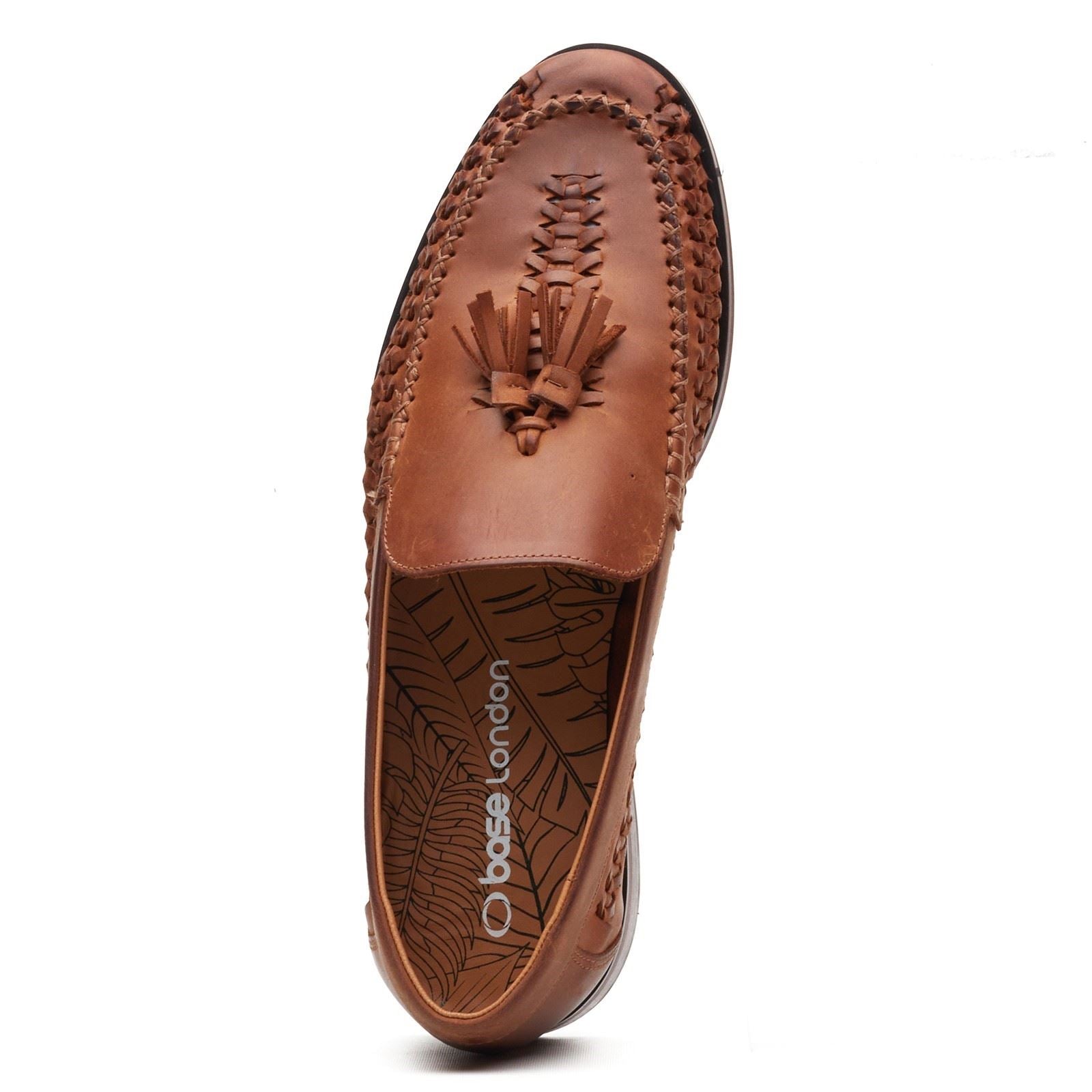 Base London Bracken Loafer Mocassins En Cuir Pour Hommes En Tan